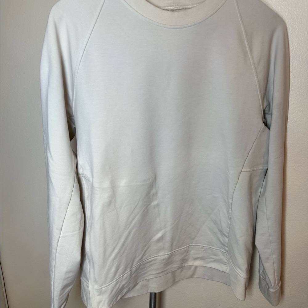 lululemon athletica Gray and White Crewneck Sweatshirt